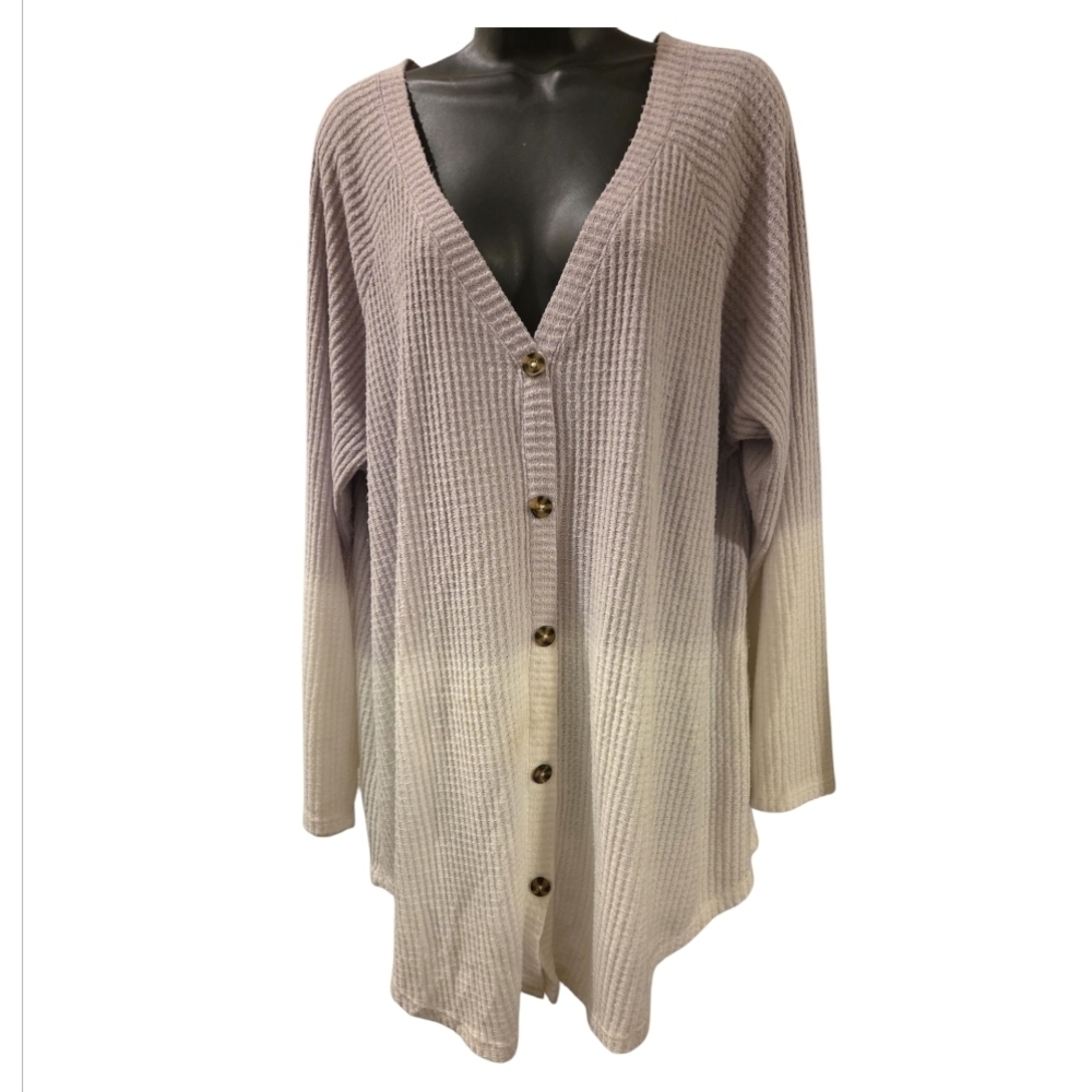 Women's Gradient Button-Up Sweater - image 4